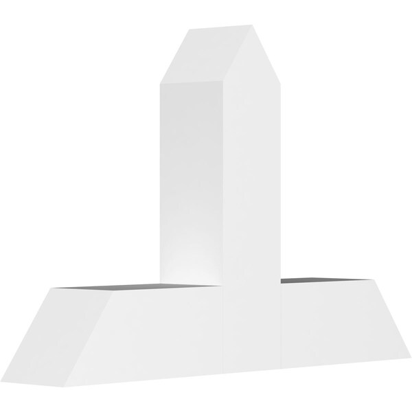 Ekena Millwork Portland Architectural Grade PVC Gable Bracket, 36"W x 24"H x 6"D x 6"F, 16/12 Pitch GBP036X24X0606POR00 - main